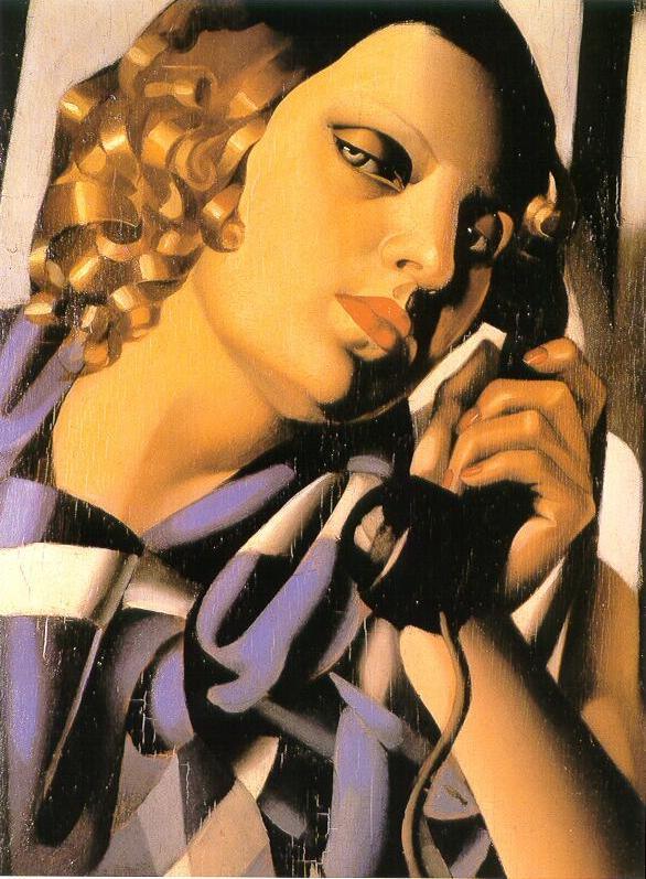 le téléphone 1930 contemporain Tamara de Lempicka Peintures à l'huile